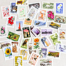 Load image into Gallery viewer, Mini-cards | Collage, Nature, Postal stamps &amp; Van Gogh
