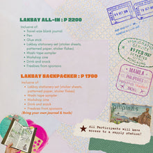 Load image into Gallery viewer, Lakbay: A Travel &amp; Adventure Creative Journaling workshop with Nica Cosio

