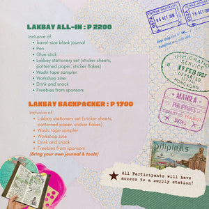 Lakbay: A Travel & Adventure Creative Journaling workshop with Nica Cosio