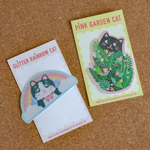 Load image into Gallery viewer, Glitter Cat Waterproof Vinyl Sticker Singles - Common Room PH
