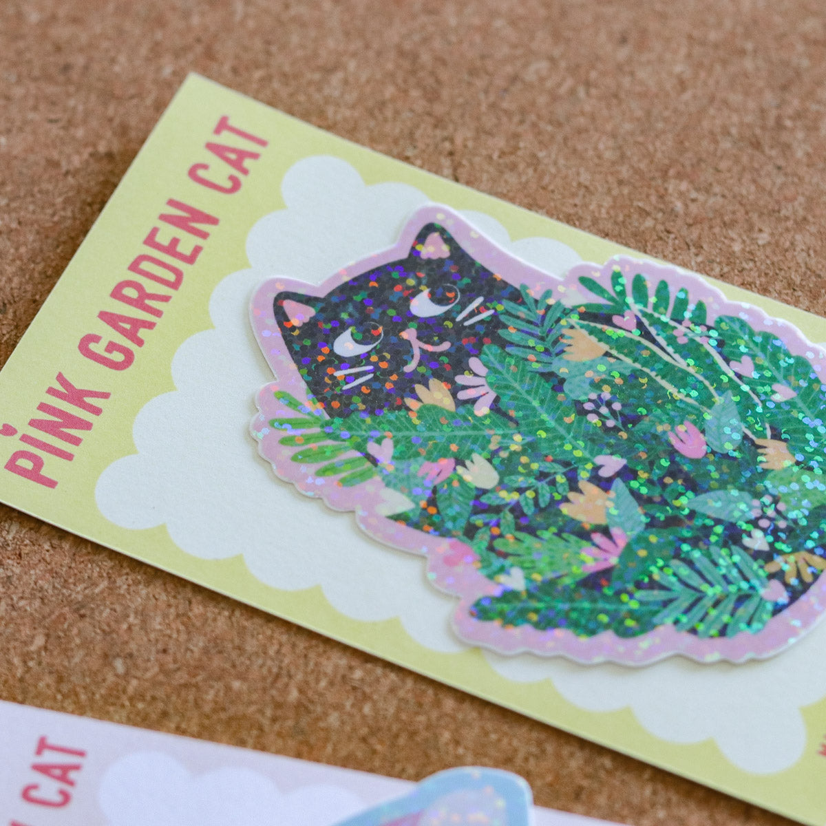 Cat Sticker Single Glitter Cat Waterproof Vinyl Sticker Singles – Common Room PH