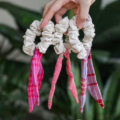 Scrunchie w/ Long Native Fabric Ribbon - Common Room PH