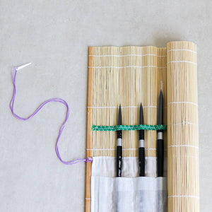 Silver Brush - Natural Bamboo Mat Brush Holder - Common Room PH