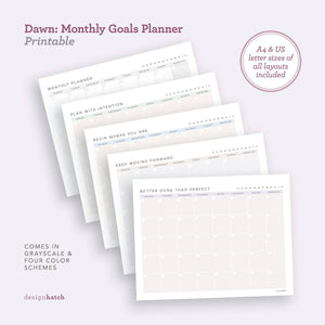 Dawn: Goals Planner Printables - Common Room PH