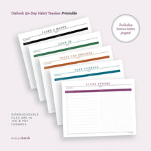 Load image into Gallery viewer, Oxford: 30-Day Habit Tracker Printable - Common Room PH
