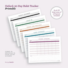 Load image into Gallery viewer, Oxford: 30-Day Habit Tracker Printable - Common Room PH
