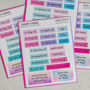 Journal Sticker Sheets by Eden Street - Common Room PH