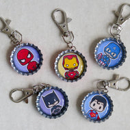 Superhero Bottle Cap Keychains - Common Room PH