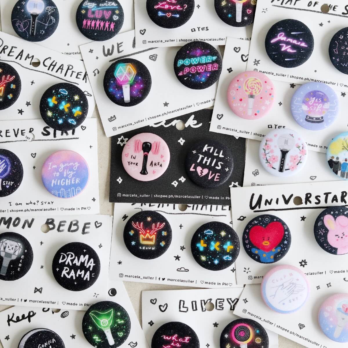 Button Pins by Artsyology
