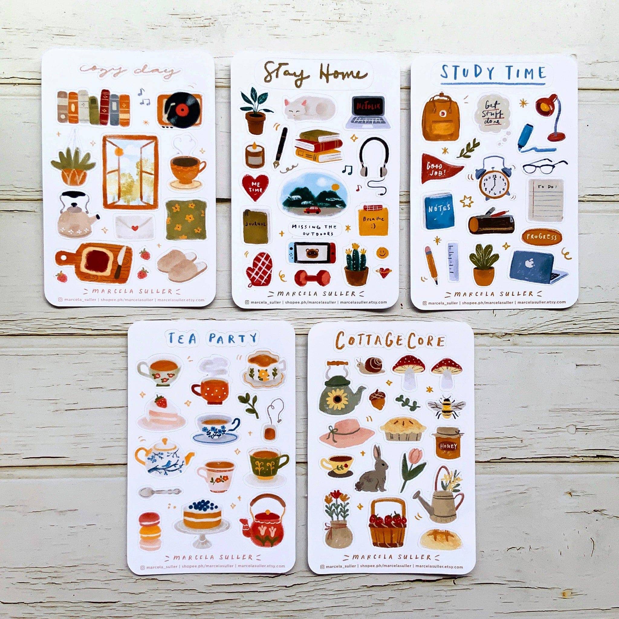 Aesthetic Themed Sticker Sheet