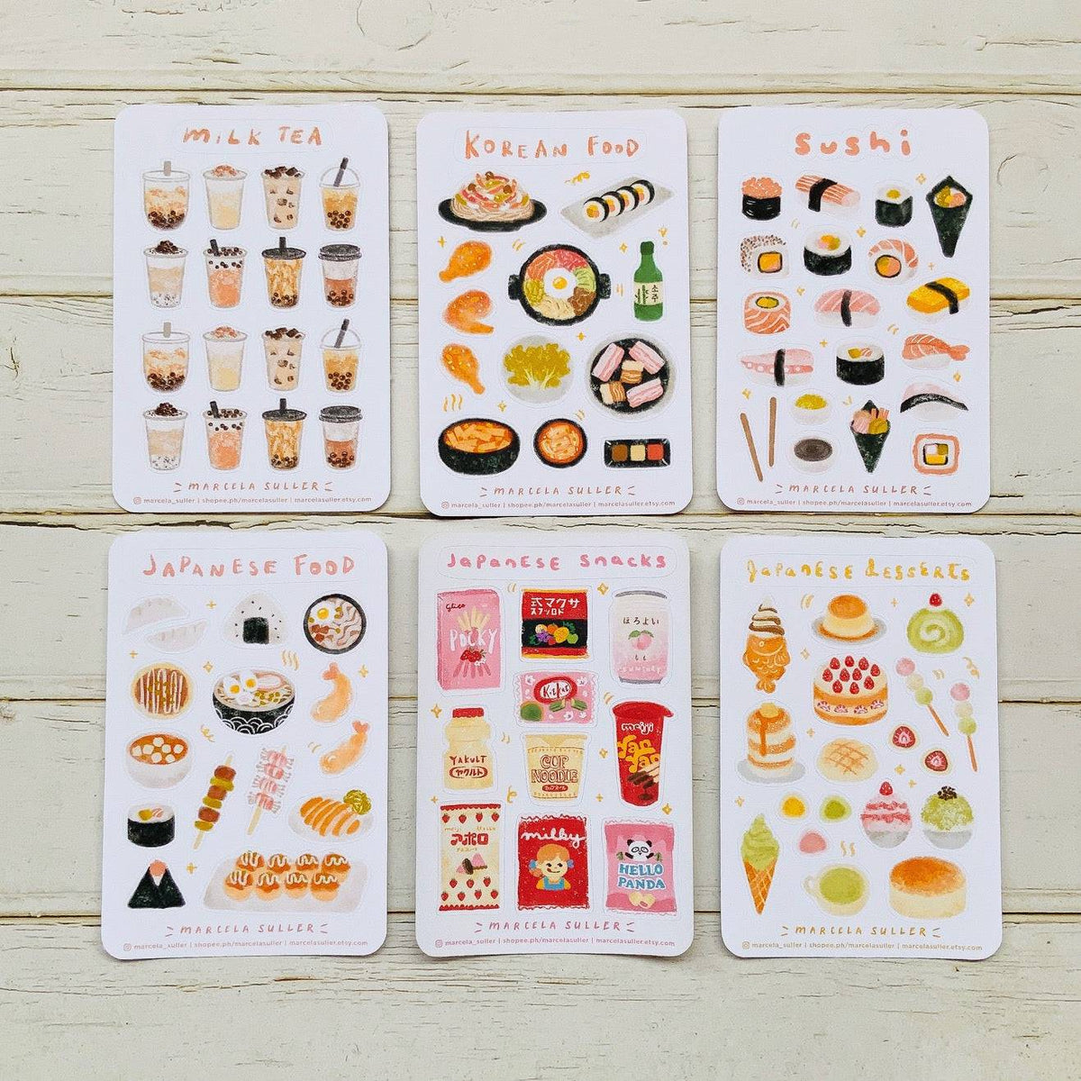 Asian Note Sticker Asian Food Themed Sticker Sheet – Common Room PH