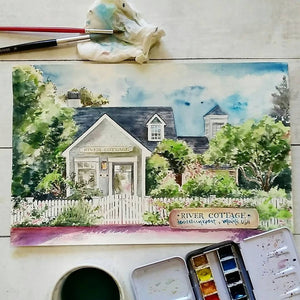 Custom Treehouse, House, or Shop Watercolor by Peregrina - Common Room PH