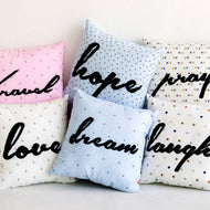 Printed Word Pillows in Dainty Patterns - Common Room PH