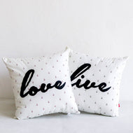 Printed Word Pillows in Dainty Patterns - Common Room PH