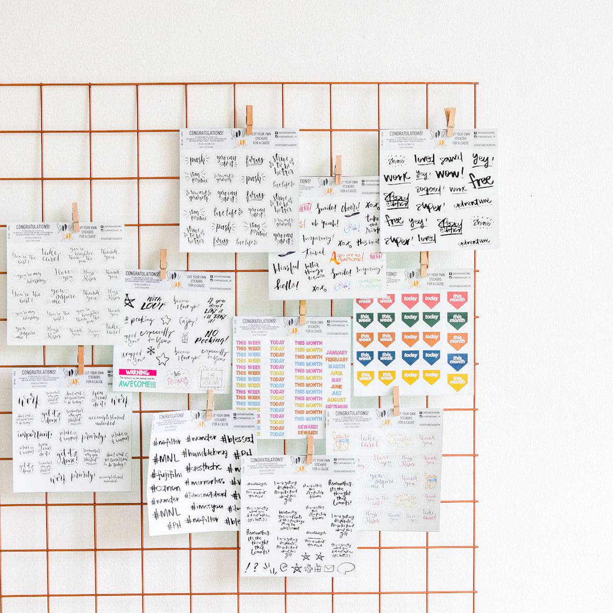 DIY Sticker Sheet: Inspirational Words – Common Room PH