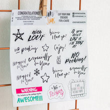Load image into Gallery viewer, DIY Sticker Sheet: Inspirational Words - Common Room PH
