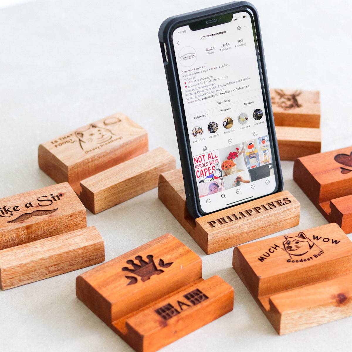 Engraved Device Stand – Common Room PH