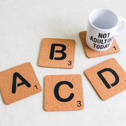 Printed Cork Coaster | Letter